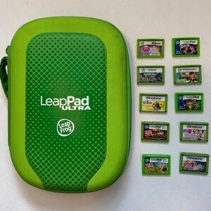 LeapFrog LeapPad Ultra Green Case with 10 Game Cartridges (Device not included)